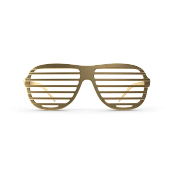 Сонцезахисні окуляри із золотою решіткою